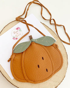 Mini pumpkin bag- pumpkin pouch - pumpkin purse - toddler bag