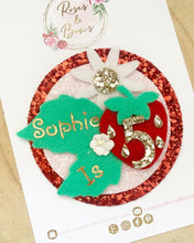 Load image into Gallery viewer, Strawberry Personalised Birthday Badge - Birthday Glitter Badge
