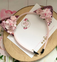 Load image into Gallery viewer, Pink cat ears headband
