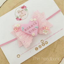 Load image into Gallery viewer, Mummy’s Girl Hair Bow Headband or Clip
