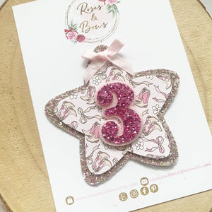 Birthday Cowboy Badge - Birthday Glitter Badge