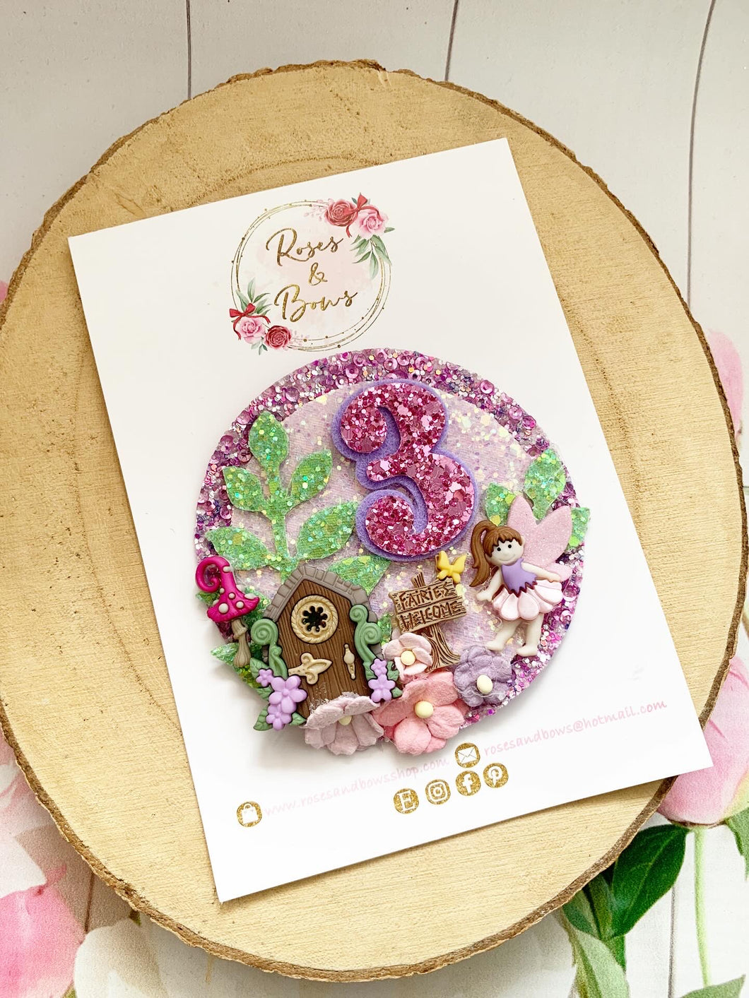 Fairy Birthday Pin Badge - Birthday Glitter Badge