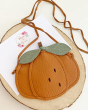 Load image into Gallery viewer, Mini pumpkin bag- pumpkin pouch - pumpkin purse - toddler bag
