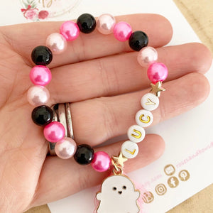 Girls Ghost Boo or Personalised Bracelet