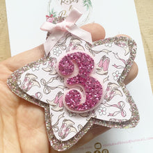 Load image into Gallery viewer, Birthday Cowboy Badge - Birthday Glitter Badge
