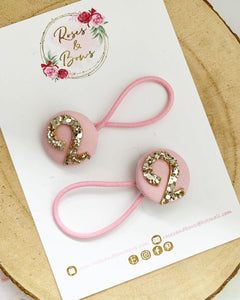Birthday Age Bobbles Hair Ties Set of 2