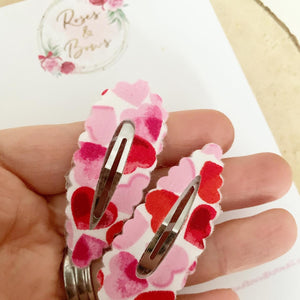 Valentine’s Heart Snap Clip Set