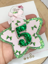 Load image into Gallery viewer, Birthday Pink and Green Wicked Badge - Birthday Glitter Badge
