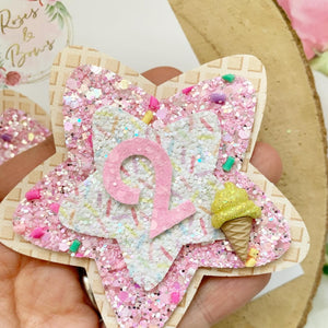 Ice Cream Birthday Badge - Birthday Glitter Badge