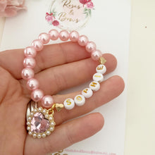 Load image into Gallery viewer, Girls Pearl Heart Valentine’s Day Valentines Bracelet
