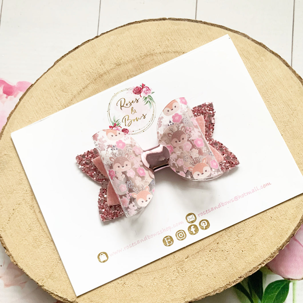 Deer Hair Bow Headband or Clip