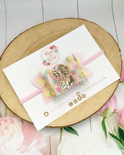 Load image into Gallery viewer, Rainbow Balloon Transparent Birthday Hair Bow Headband or Clip
