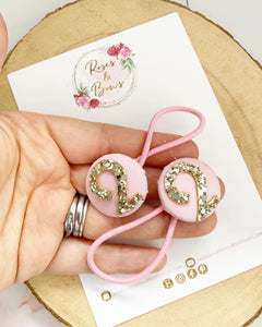 Birthday Age Bobbles Hair Ties Set of 2