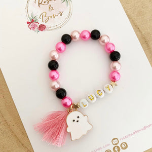 Girls Ghost Boo or Personalised Bracelet