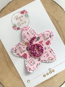 Birthday Badge - Pink Country Music Birthday Glitter Badge