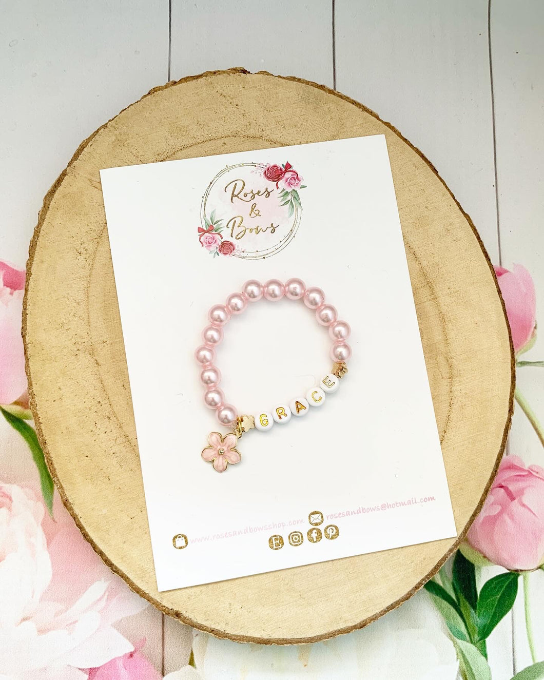 Flower Girl Personalised Bracelet
