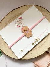 Load image into Gallery viewer, Pink Gingerbread Christmas- First Christmas headband
