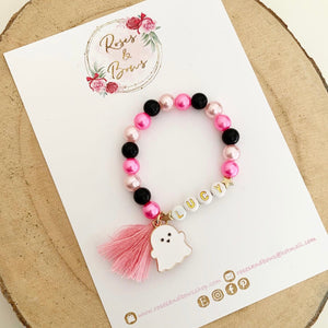 Girls Ghost Boo or Personalised Bracelet