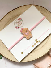 Load image into Gallery viewer, Pink Gingerbread Christmas- First Christmas headband
