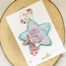 Load image into Gallery viewer, Mermaid Tail Birthday Badge - Birthday Glitter Badge
