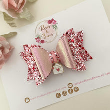 Load image into Gallery viewer, Pink love Letter Bow with Charm
