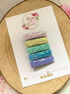 Glitter alligator clip set