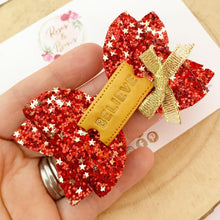 Load image into Gallery viewer, Christmas believe Hair Bow Headband or Clip
