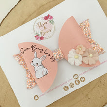 Load image into Gallery viewer, Some Bunny Loves Me Hair Bow Headband or Clip
