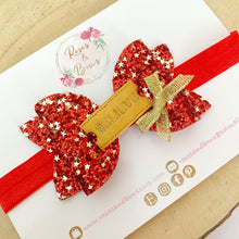 Load image into Gallery viewer, Christmas believe Hair Bow Headband or Clip
