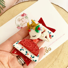 Load image into Gallery viewer, Christmas reindeer Hair Bow Headband or Clip
