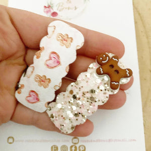 Pink Gingerbread Snap Clip Set