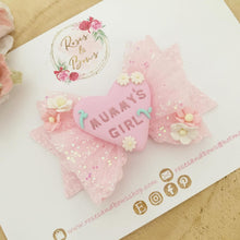 Load image into Gallery viewer, Mummy’s Girl Hair Bow Headband or Clip
