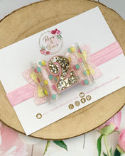 Load image into Gallery viewer, Rainbow Balloon Transparent Birthday Hair Bow Headband or Clip
