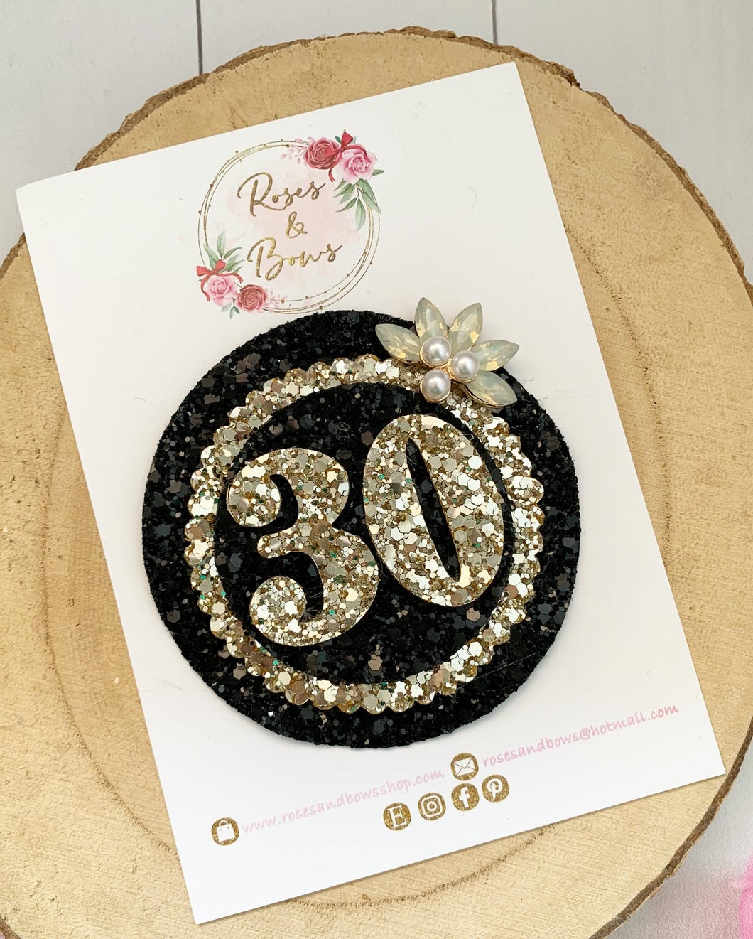 30 Birthday Badge - Birthday Glitter Badge
