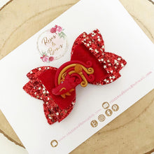 Load image into Gallery viewer, Chinese New Year, year of the Dragon Hair Bow Headband or Clip
