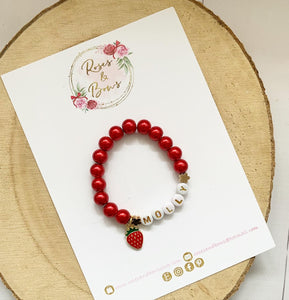 Girls Strawberry Bracelet