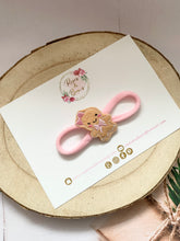 Load image into Gallery viewer, Pink Gingerbread Christmas- First Christmas headband
