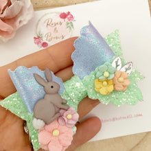 Load image into Gallery viewer, Bunny Glitter Hair Bow Hair Clip or Headband
