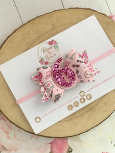 Cowgirl Birthday Bow Headband or Clip