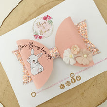 Load image into Gallery viewer, Some Bunny Loves Me Hair Bow Headband or Clip
