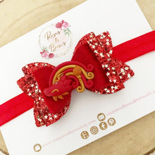 Load image into Gallery viewer, Chinese New Year, year of the Dragon Hair Bow Headband or Clip
