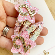 Load image into Gallery viewer, Rainbow Star Birthday Clip -Birthday Number Snap Clip
