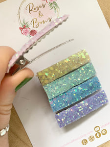 Glitter alligator clip set