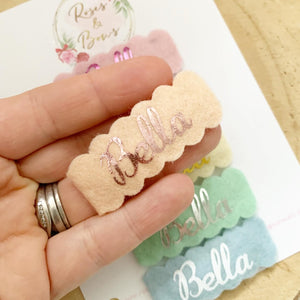 Personalised name snap clip