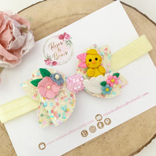 Load image into Gallery viewer, Easter Chick Hair Bow Headband or Clip
