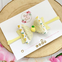 Load image into Gallery viewer, Lemon Hair Bow Headband or Clip
