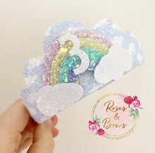 Load image into Gallery viewer, Rainbow tiara, birthday accessory - custom ages
