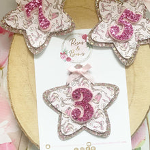 Load image into Gallery viewer, Birthday Cowboy Badge - Birthday Glitter Badge

