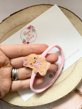 Load image into Gallery viewer, Pink Gingerbread Christmas- First Christmas headband
