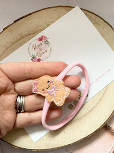 Pink Gingerbread Christmas- First Christmas headband